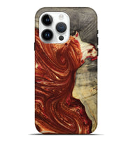 iPhone 15 Pro Max Wood+Resin Live Edge Phone Case - Laurel (Red, 715931)