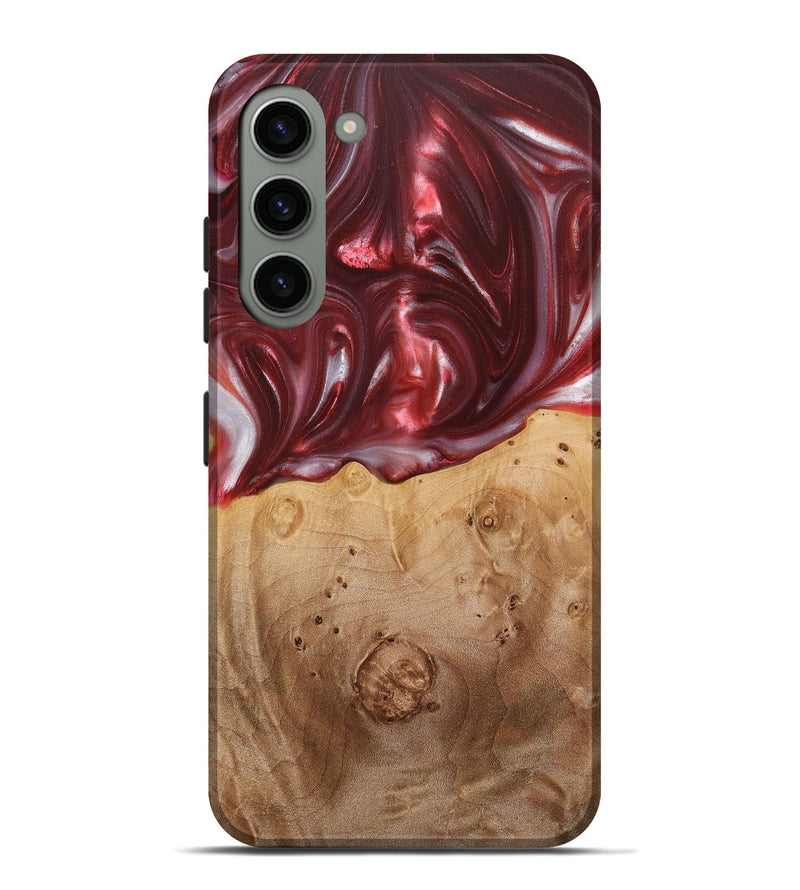 Galaxy S23 Plus Wood+Resin Live Edge Phone Case - Ezra (Red, 715935)