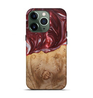 iPhone 13 Pro Wood+Resin Live Edge Phone Case - Ezra (Red, 715935)