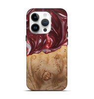 iPhone 15 Pro Wood+Resin Live Edge Phone Case - Ezra (Red, 715935)