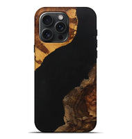 iPhone 16 Pro Max Wood+Resin Live Edge Phone Case - Graham (Pure Black, 715938)