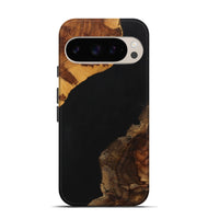 Pixel 9 Pro Wood+Resin Live Edge Phone Case - Graham (Pure Black, 715938)