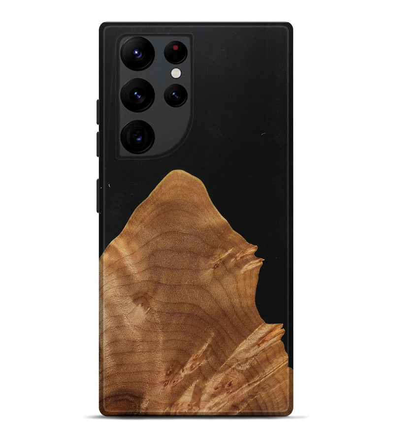 Galaxy S22 Ultra Wood+Resin Live Edge Phone Case - Gianna (Pure Black, 715941)