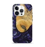 iPhone 15 Pro Wood+Resin Live Edge Phone Case - Asia (Purple, 715944)