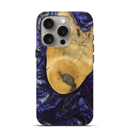 iPhone 16 Pro Wood+Resin Live Edge Phone Case - Asia (Purple, 715944)