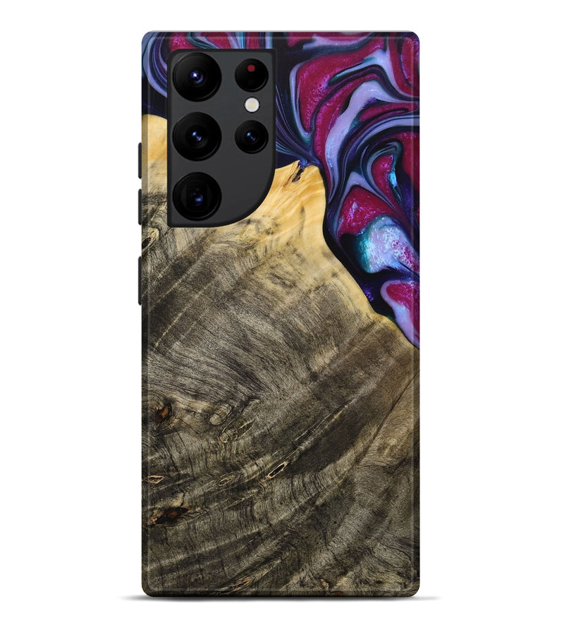 Galaxy S22 Ultra Wood+Resin Live Edge Phone Case - Eunice (Purple, 715946)