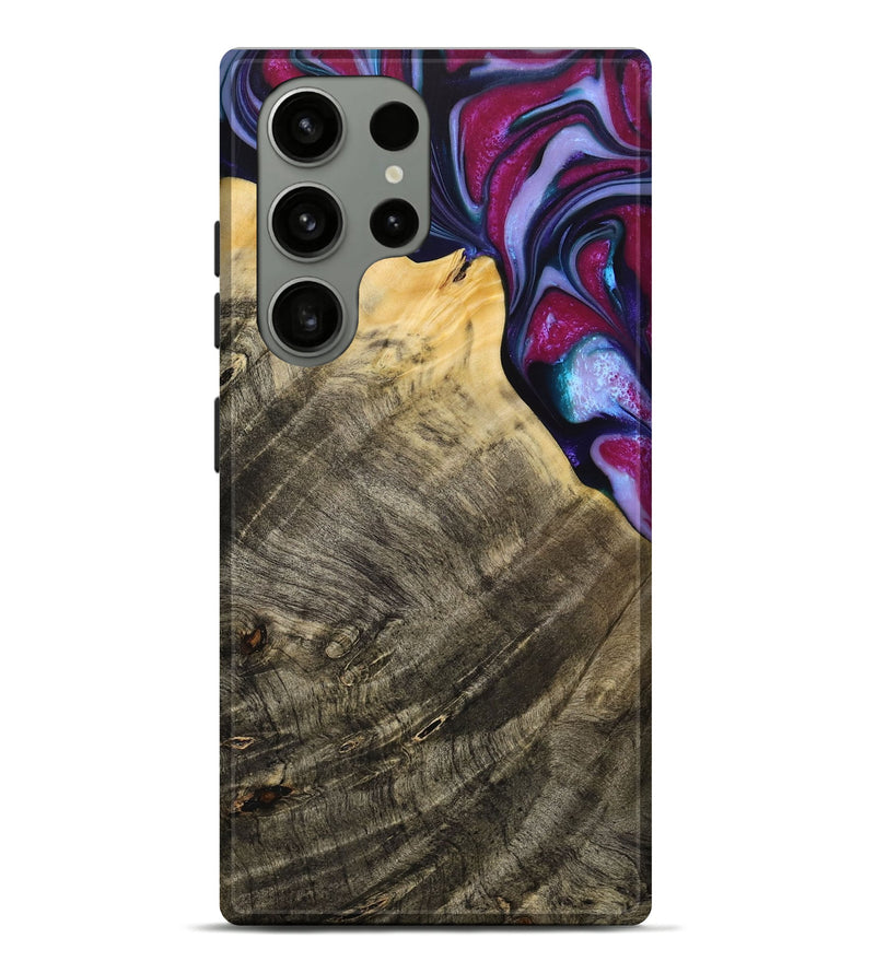 Galaxy S23 Ultra Wood+Resin Live Edge Phone Case - Eunice (Purple, 715946)