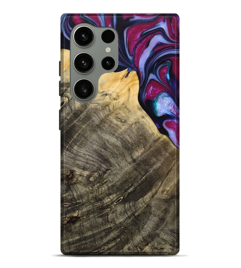 Galaxy S24 Ultra Wood+Resin Live Edge Phone Case - Eunice (Purple, 715946)