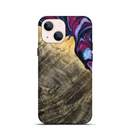 iPhone 13 mini Wood+Resin Live Edge Phone Case - Eunice (Purple, 715946)