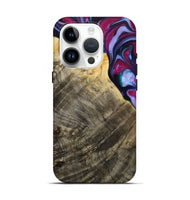 iPhone 15 Pro Wood+Resin Live Edge Phone Case - Eunice (Purple, 715946)