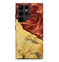 Galaxy S22 Ultra Wood+Resin Live Edge Phone Case - Olive (Red, 715948)