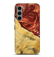 Galaxy S23 Plus Wood+Resin Live Edge Phone Case - Olive (Red, 715948)