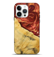 iPhone 15 Pro Max Wood+Resin Live Edge Phone Case - Olive (Red, 715948)