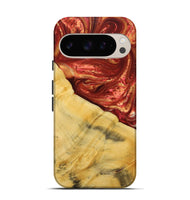 Pixel 9 Pro Wood+Resin Live Edge Phone Case - Olive (Red, 715948)