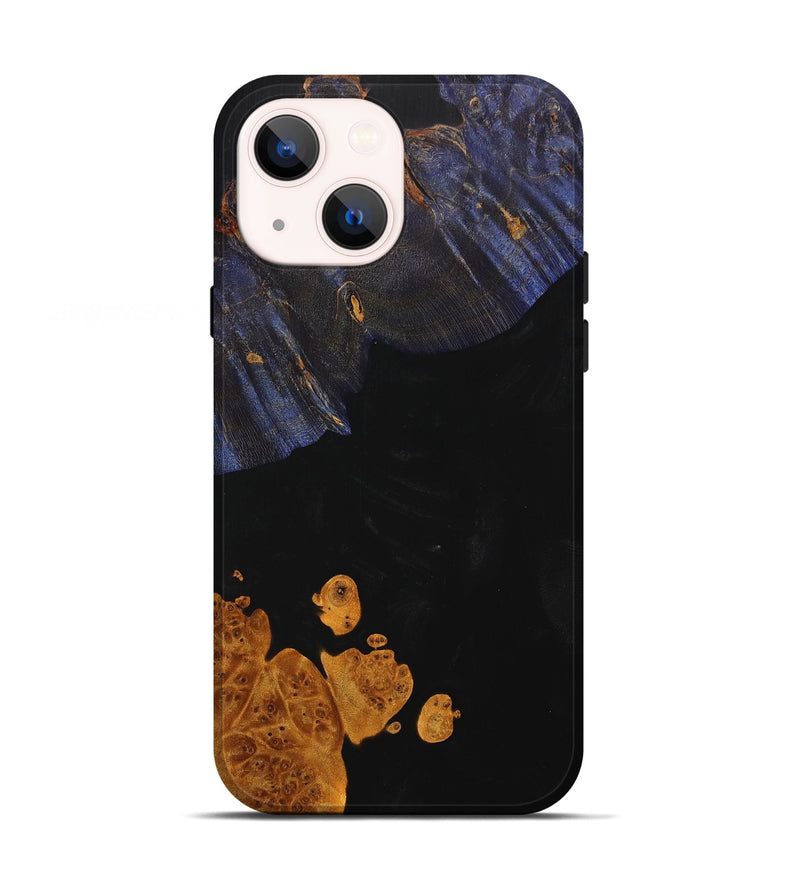 iPhone 13 Wood+Resin Live Edge Phone Case - Nikki (Pure Black, 715949)