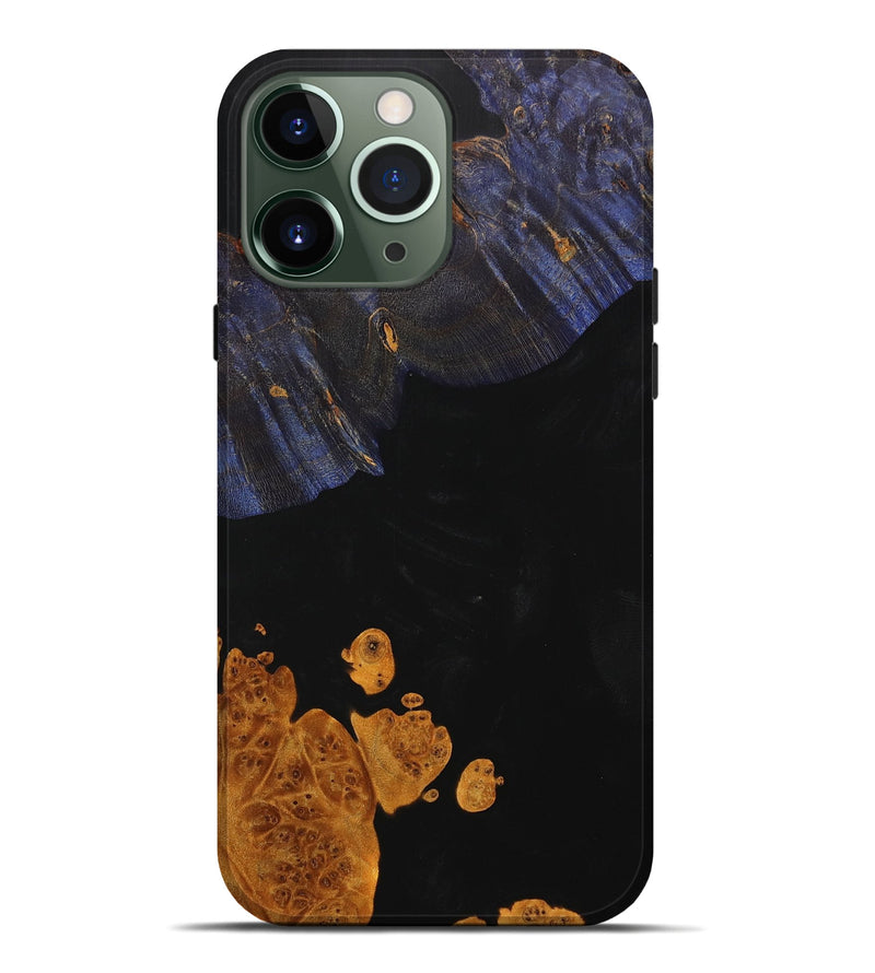 iPhone 13 Pro Max Wood+Resin Live Edge Phone Case - Nikki (Pure Black, 715949)