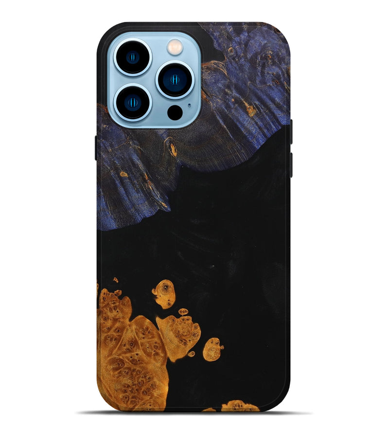 iPhone 14 Pro Max Wood+Resin Live Edge Phone Case - Nikki (Pure Black, 715949)