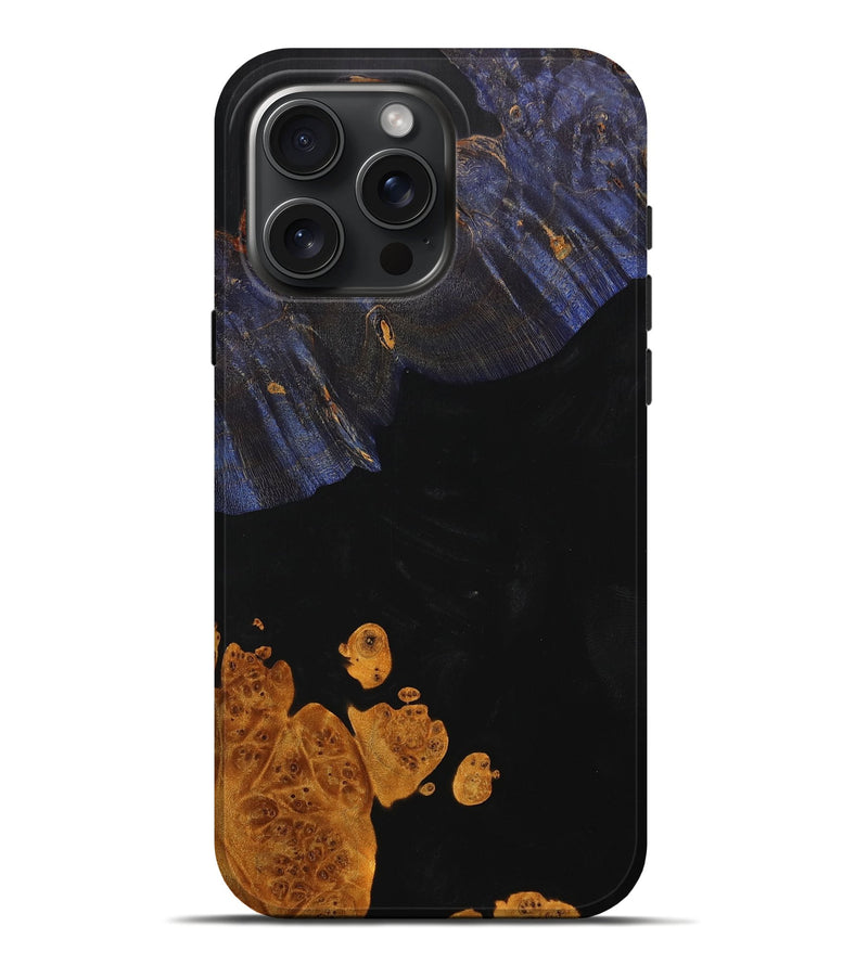 iPhone 16 Pro Max Wood+Resin Live Edge Phone Case - Nikki (Pure Black, 715949)