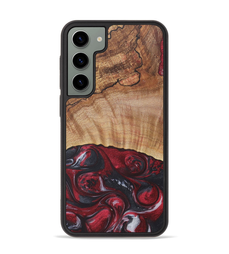 Galaxy S23 Plus Wood+Resin Phone Case - Veronica (Red, 715954)