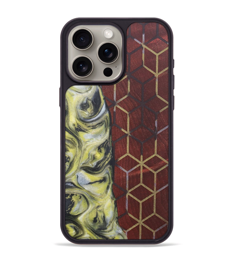 iPhone 15 Pro Max Wood+Resin Phone Case - Kenny (Pattern, 715957)