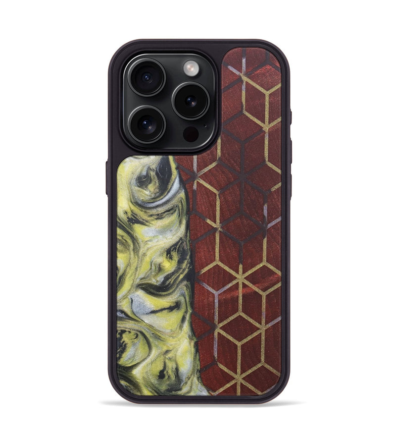 iPhone 15 Pro Wood+Resin Phone Case - Kenny (Pattern, 715957)