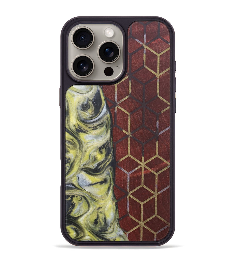 iPhone 16 Pro Max Wood+Resin Phone Case - Kenny (Pattern, 715957)