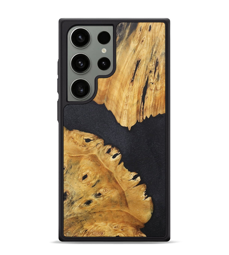 Galaxy S24 Ultra Wood+Resin Phone Case - Casey (Pure Black, 716001)