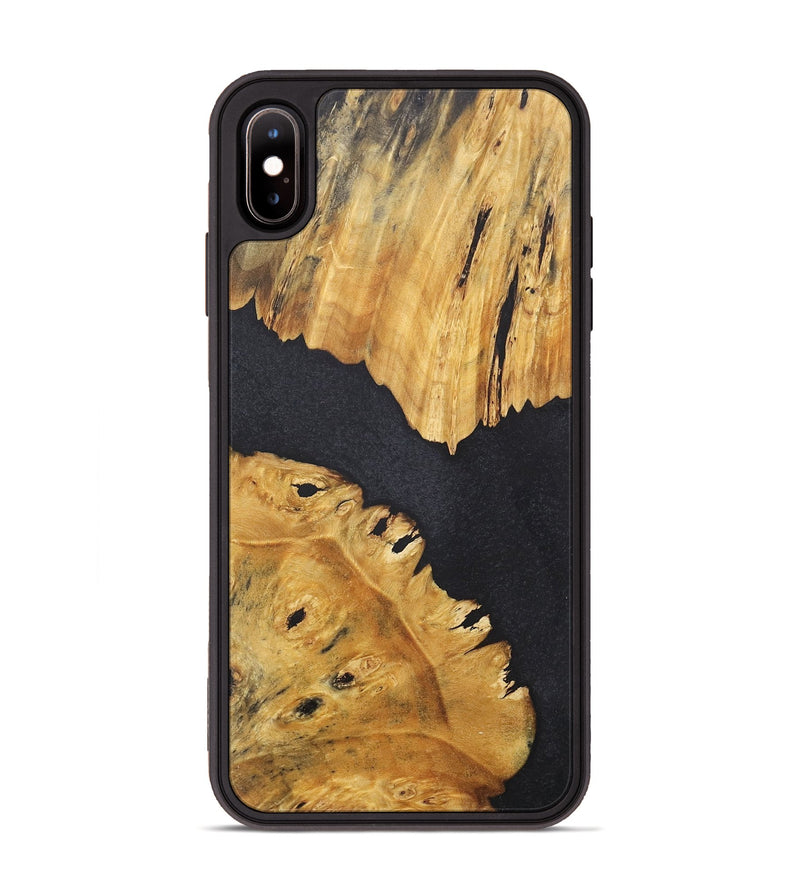 iPhone Xs Max Wood+Resin Phone Case - Casey (Pure Black, 716001)