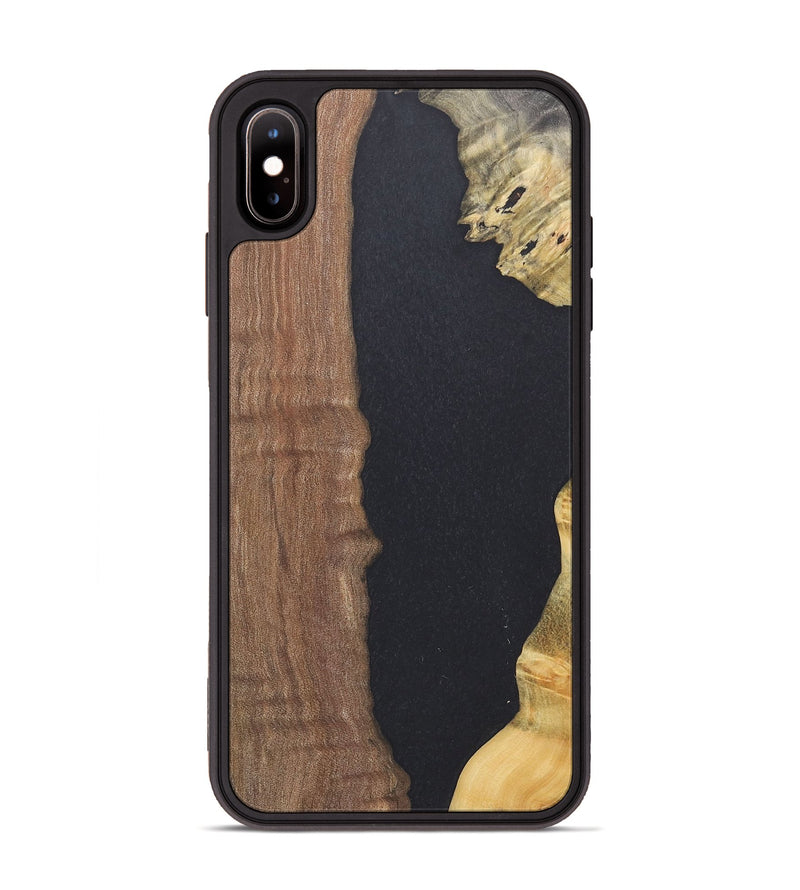 iPhone Xs Max Wood+Resin Phone Case - Trevor (Pure Black, 716006)