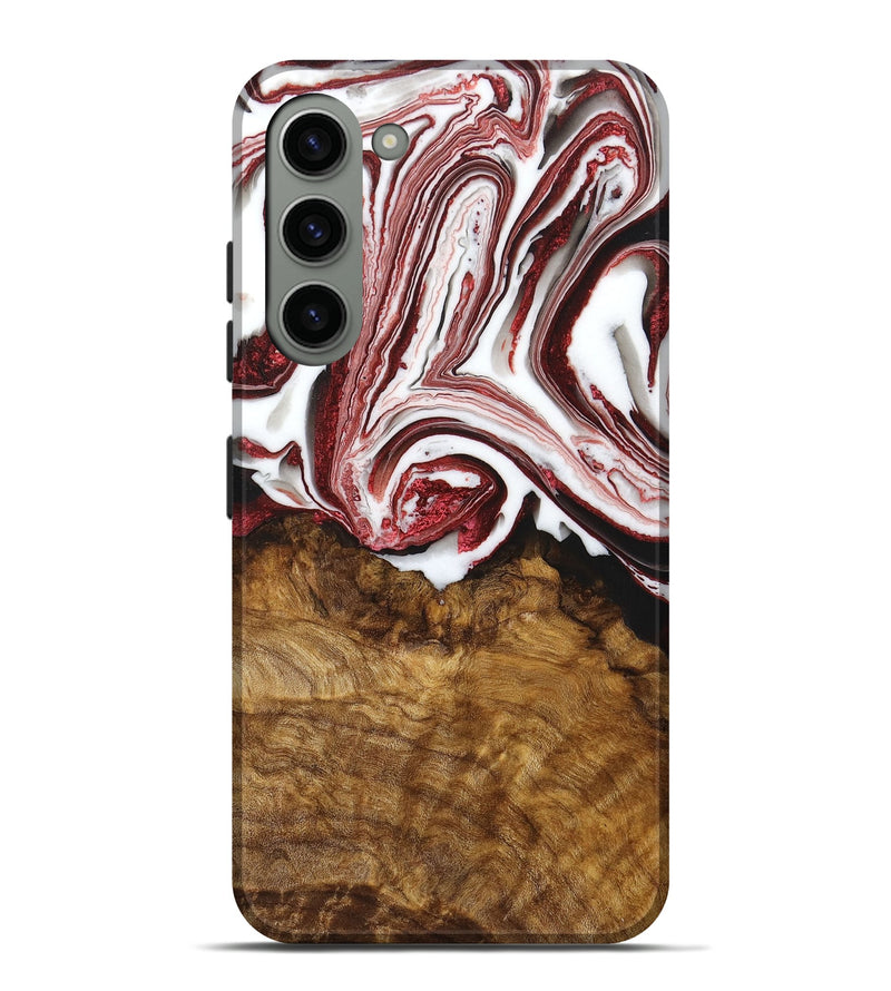 Galaxy S23 Plus Wood+Resin Live Edge Phone Case - Betty (Red, 716087)