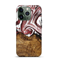 iPhone 13 Pro Wood+Resin Live Edge Phone Case - Betty (Red, 716087)