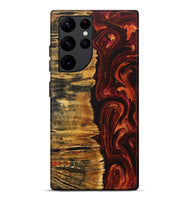 Galaxy S22 Ultra Wood+Resin Live Edge Phone Case - Ann (Red, 716088)