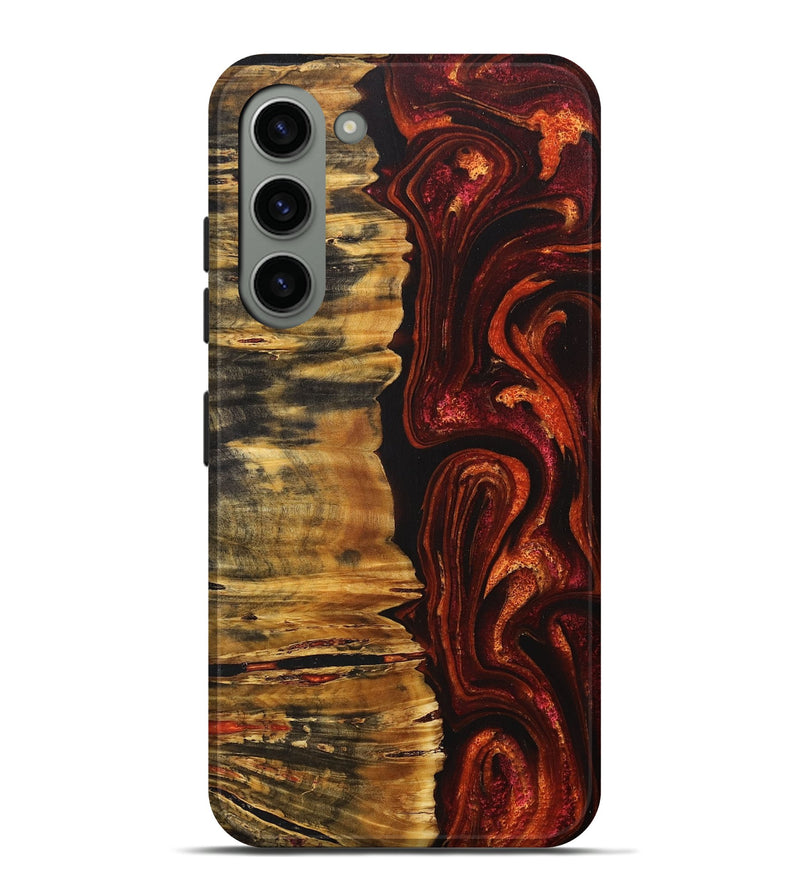 Galaxy S23 Plus Wood+Resin Live Edge Phone Case - Ann (Red, 716088)