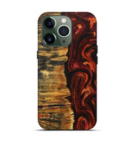 iPhone 13 Pro Wood+Resin Live Edge Phone Case - Ann (Red, 716088)