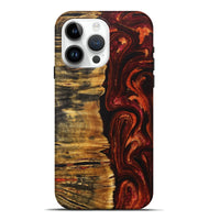 iPhone 15 Pro Max Wood+Resin Live Edge Phone Case - Ann (Red, 716088)