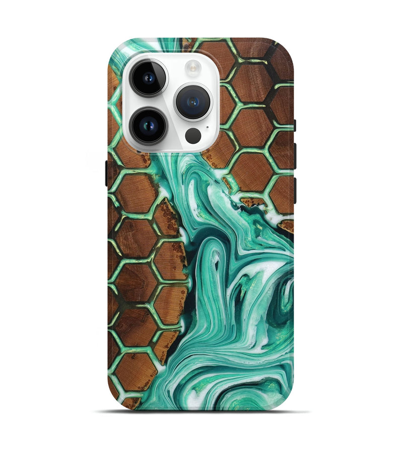 iPhone 15 Pro Wood+Resin Live Edge Phone Case - Emil (Pattern, 716096)