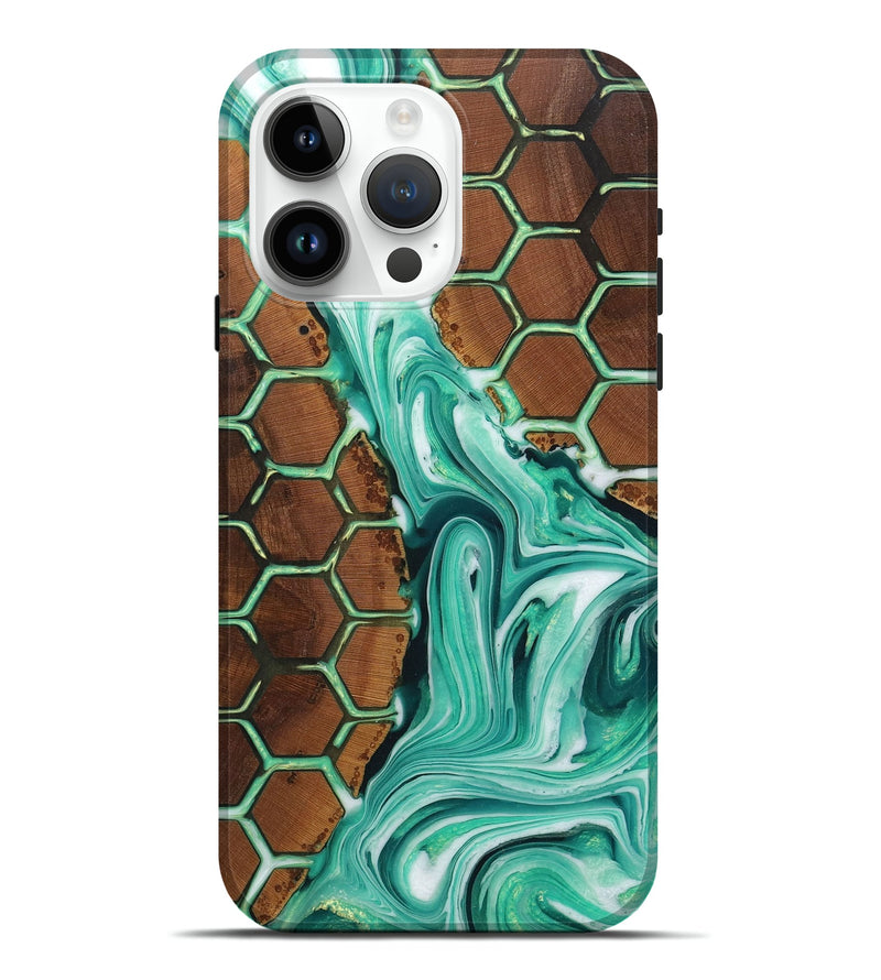 iPhone 15 Pro Max Wood+Resin Live Edge Phone Case - Emil (Pattern, 716096)