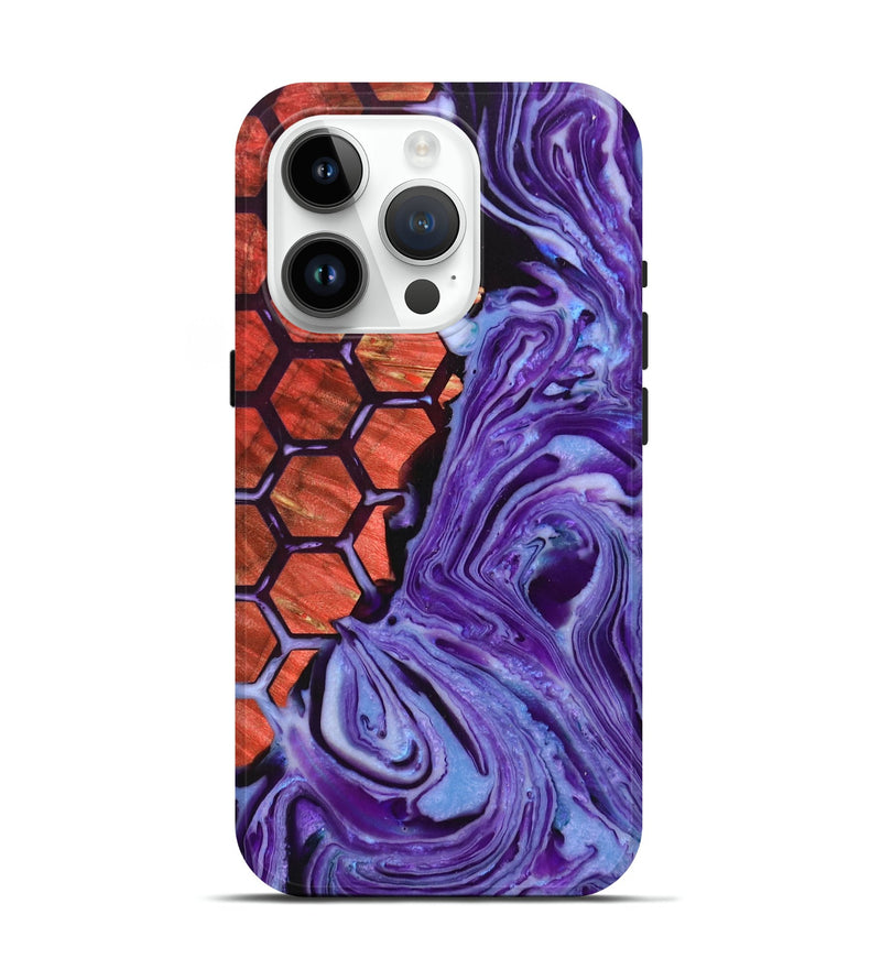 iPhone 15 Pro Wood+Resin Live Edge Phone Case - Gina (Pattern, 716098)