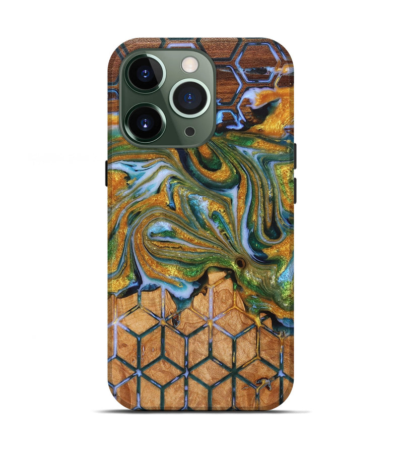 iPhone 13 Pro Wood+Resin Live Edge Phone Case - Nolan (Pattern, 716099)