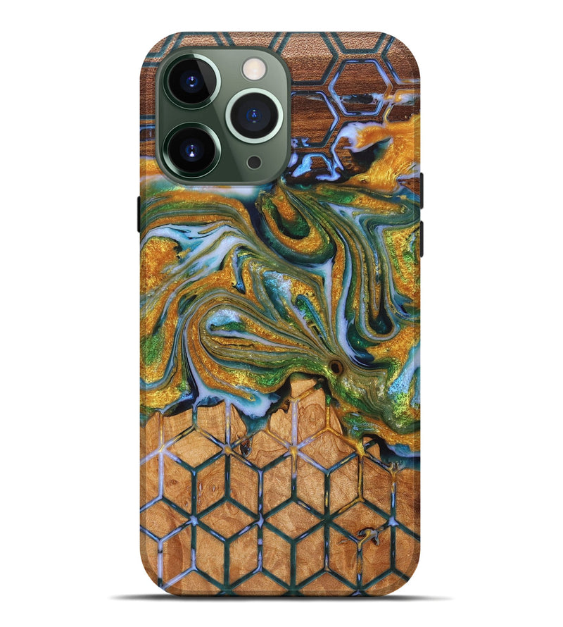 iPhone 13 Pro Max Wood+Resin Live Edge Phone Case - Nolan (Pattern, 716099)