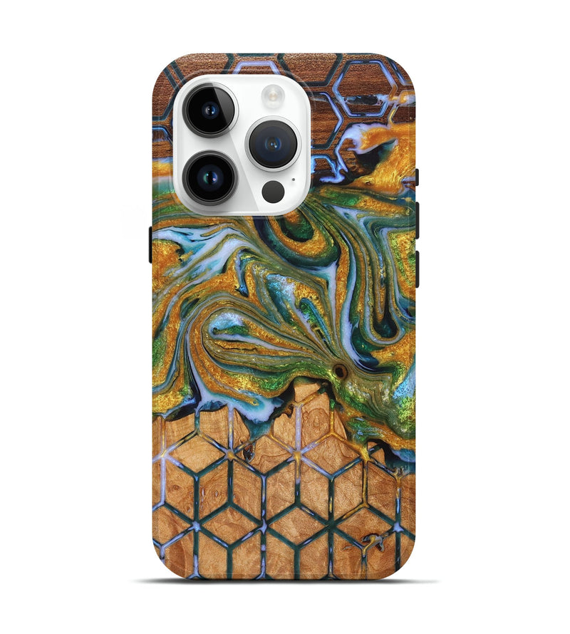 iPhone 15 Pro Wood+Resin Live Edge Phone Case - Nolan (Pattern, 716099)