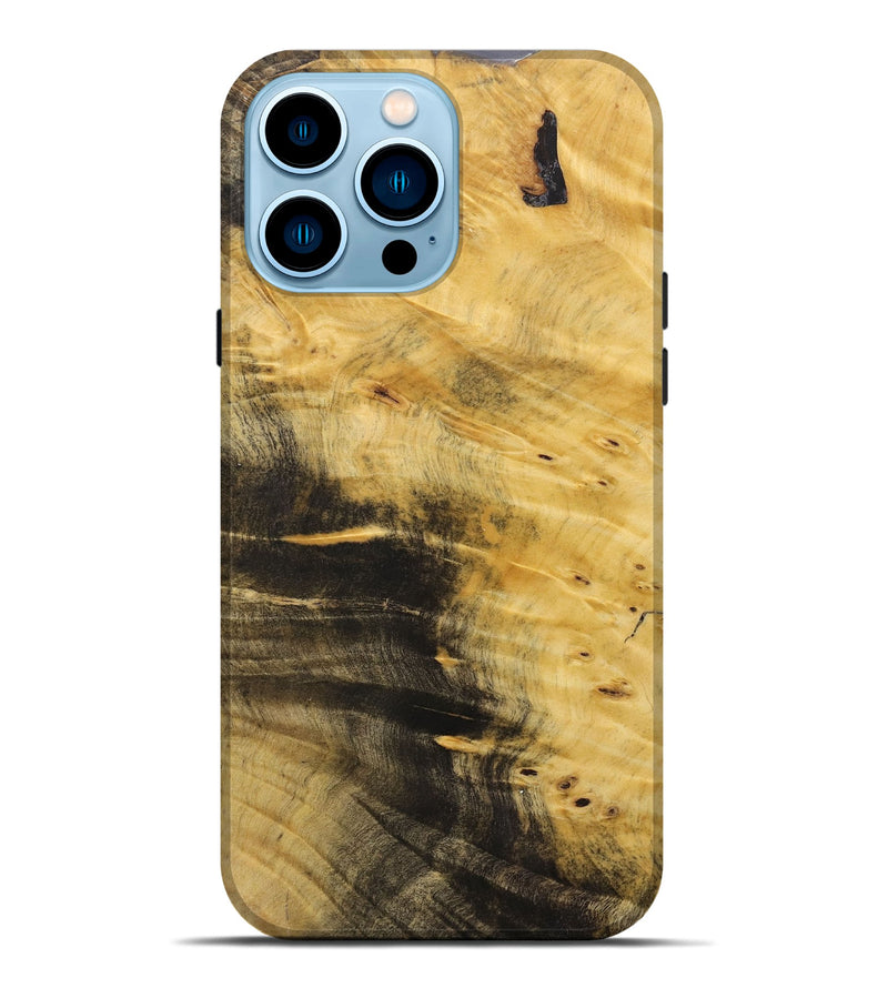 iPhone 14 Pro Max Wood+Resin Live Edge Phone Case - Marie (Wood Burl, 716103)