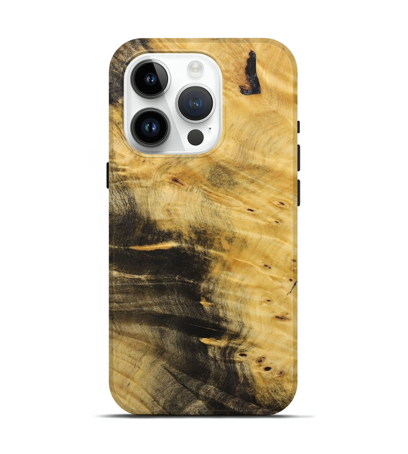 iPhone 15 Pro Wood+Resin Live Edge Phone Case - Marie (Wood Burl, 716103)