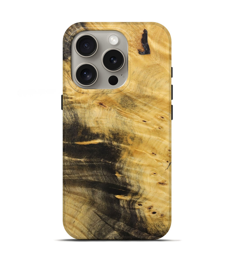 iPhone 16 Pro Wood+Resin Live Edge Phone Case - Marie (Wood Burl, 716103)