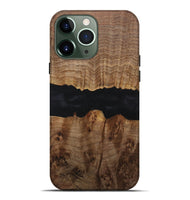 iPhone 13 Pro Max Wood+Resin Live Edge Phone Case - Iva (Pure Black, 716105)