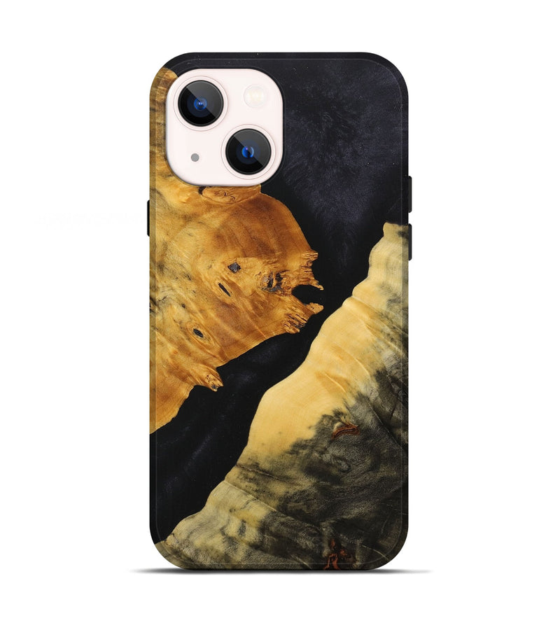 iPhone 13 Wood+Resin Live Edge Phone Case - Kane (Pure Black, 716106)