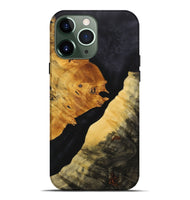 iPhone 13 Pro Max Wood+Resin Live Edge Phone Case - Kane (Pure Black, 716106)