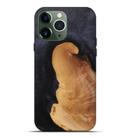 iPhone 13 Pro Max Wood+Resin Live Edge Phone Case - Camille (Pure Black, 716108)