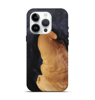 iPhone 15 Pro Wood+Resin Live Edge Phone Case - Camille (Pure Black, 716108)