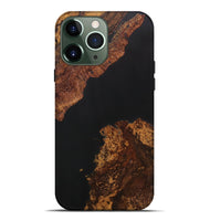 iPhone 13 Pro Max Wood+Resin Live Edge Phone Case - Dale (Pure Black, 716124)